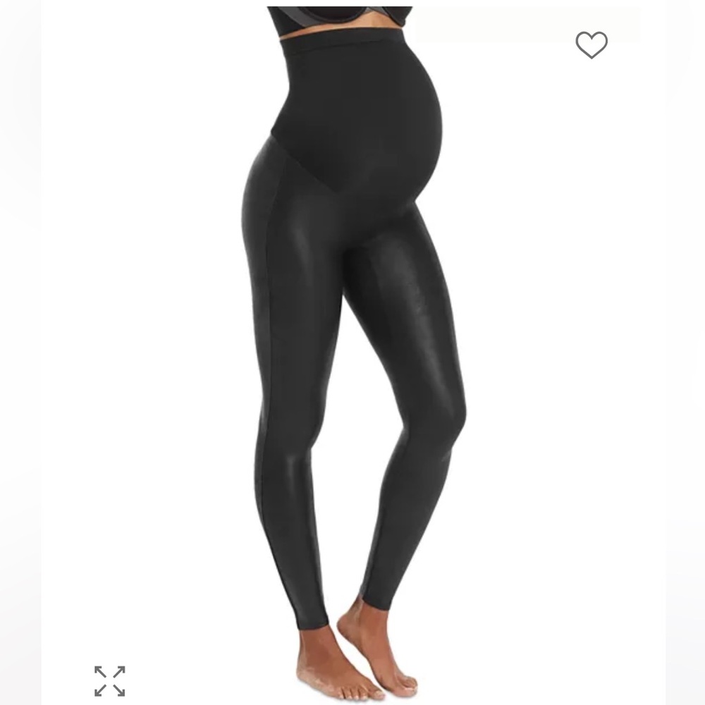 Spanx Faux Leather Maternity Leggings